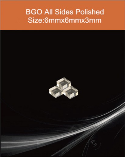 BGO scintillator,Bismuth Germanate Scintillation Crystal,  BGO crystal, Bi4Ge3O12 scintillator, 6mm x 6mm x 3mm 